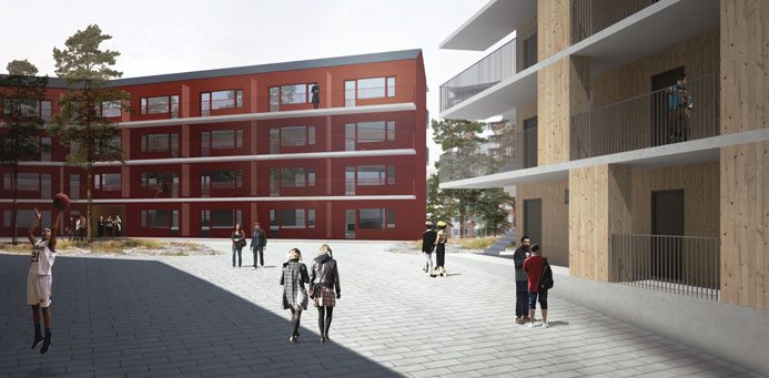 250 nya studentbostäder i Nacka