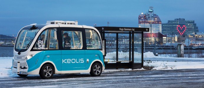 Ny linje med självkörande bussar i Göteborg