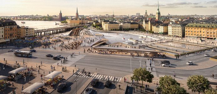 Ny mötesplats byggs vid Slussen