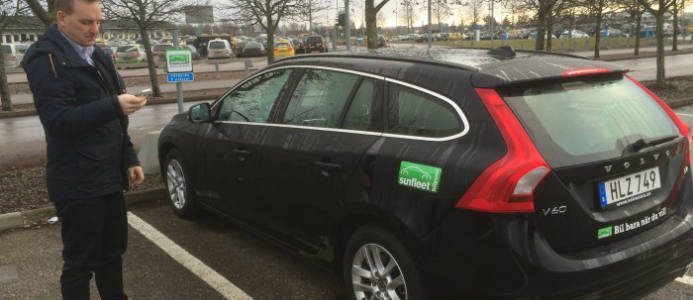Pilottest med bilpool på Sveriges största flygplatser