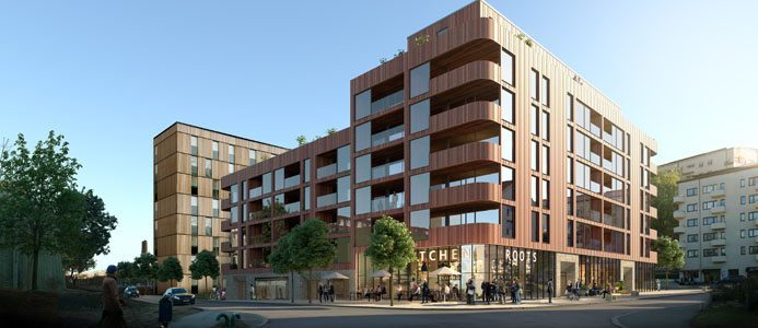 Riksbyggen vinner med trähus i Göteborg