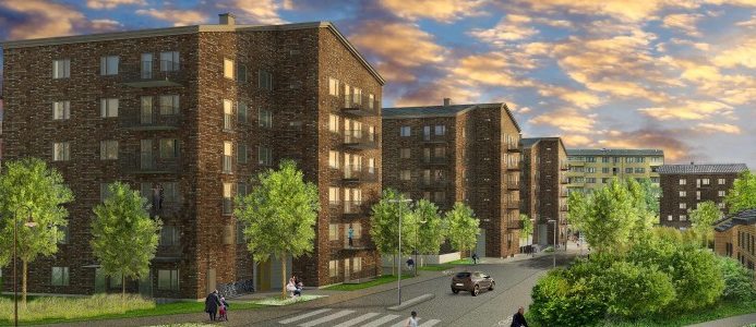 Fyra nya bostadshus i Lund