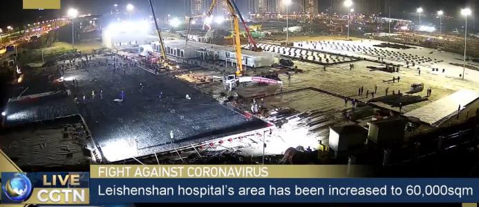 Grunden till nya virussjukhuset på plats