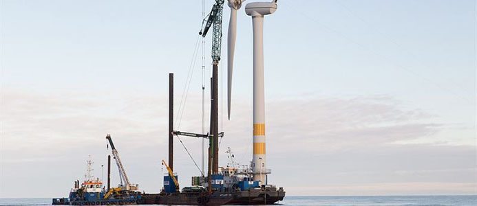 Vindparken i havet nedmonterad