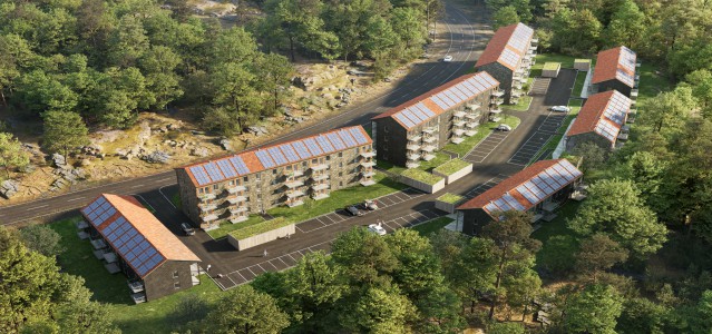 Så ska nya hyreshuset nå netto noll energi