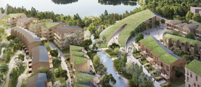 Wendelstrand i Mölnlycke, Ritat av norska Snøhetta.