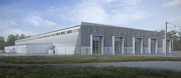 NCC har byggstartat ny tågdepå i Nässjö