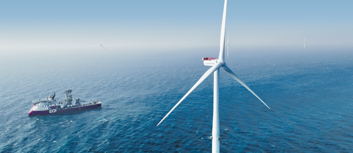 Gigantisk havsbaserad vindpark invigd