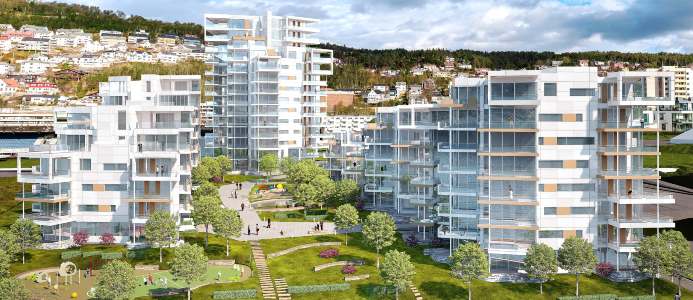 Peab bygger lägenheter i ny norsk stadsdel
