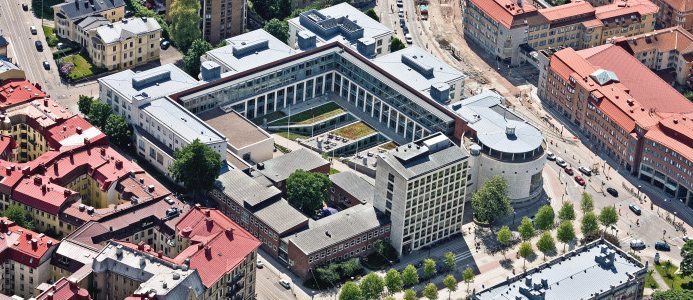 Sex arkitektlag tävlar om Handelshögskolan