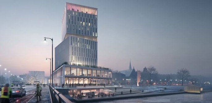 Illustration över nya Österskan. Illustration: White Arkitekter