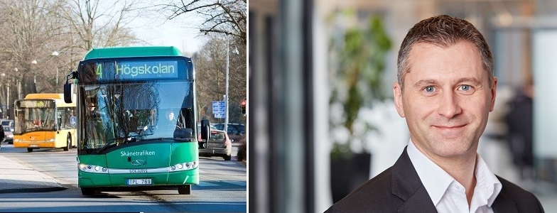 Han tar över rodret när bussoperatörens vd lämnar
