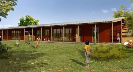 Förskola med sovloft för utomhusvila