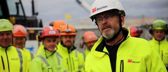 Byggnads ordförande Johan Lindholm. Bildkälla: Byggnads