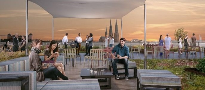 Centralt kontor med fokus på miljö och välmående