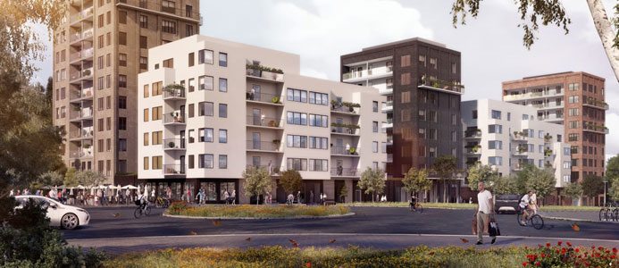183 bostadsrätter i tre etapper i Flemingsberg