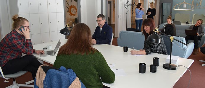 Genrebild på flexibla arbetsplatser Foto: Anna Marklund