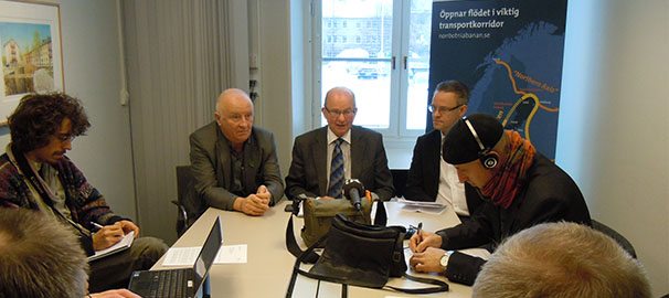 Käppar i rälsen för en första etapp av Norrbotniabanan