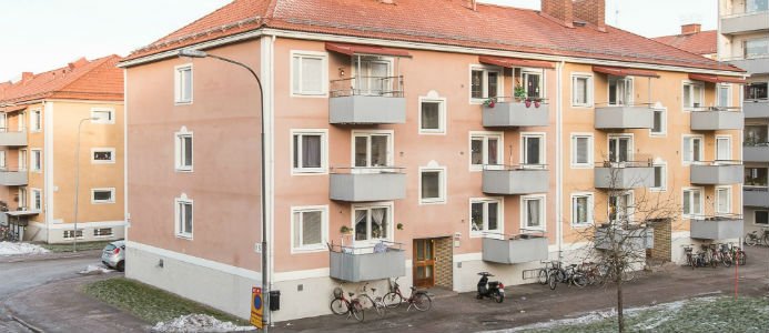 Bild på en av Heimstadens senaste förvärv av Gavlegårdarna, på Brynäs. Bildkälla: Heimstaden