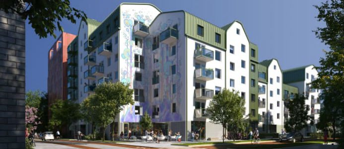 Konsten i fokus i ByggVestas nya kvarter i Rosendal