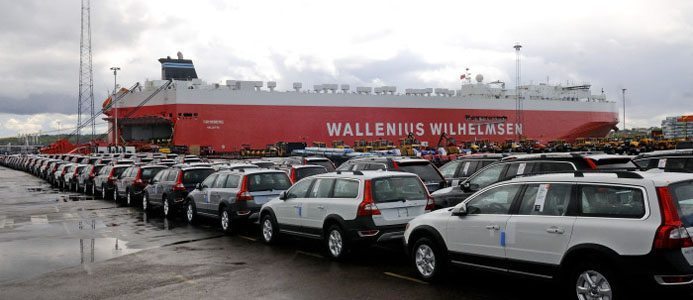 Ökad bilexport i Nordens största hamn
