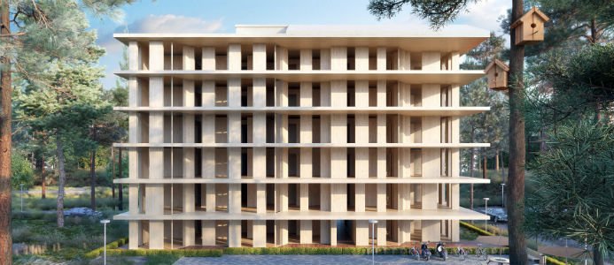 Satsar på korslimmat trä