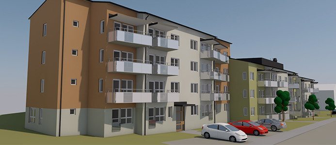 Nyproduktion av bostäder kvarteret Syrenen