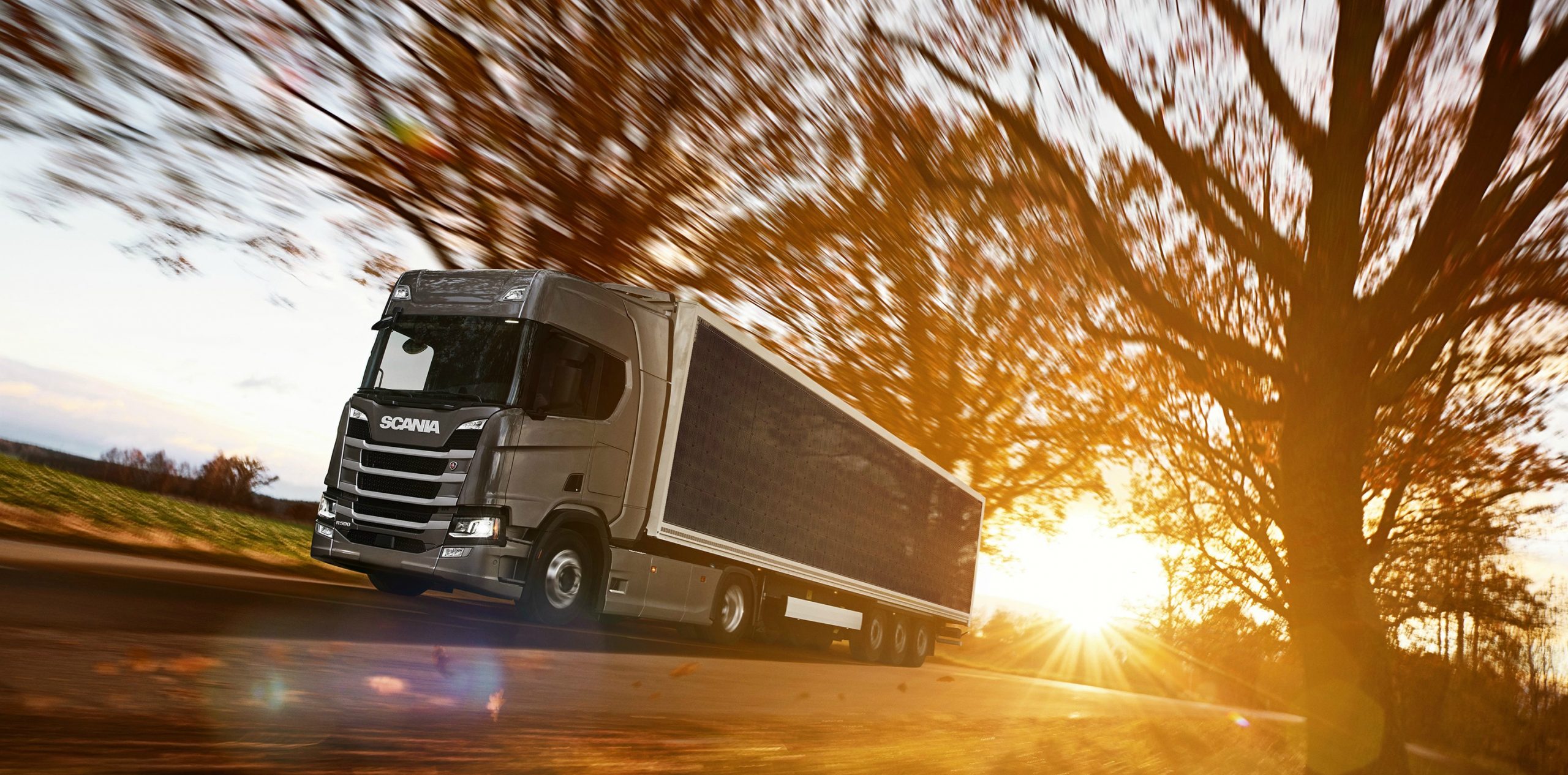 Försök med solpaneler på lastbilar