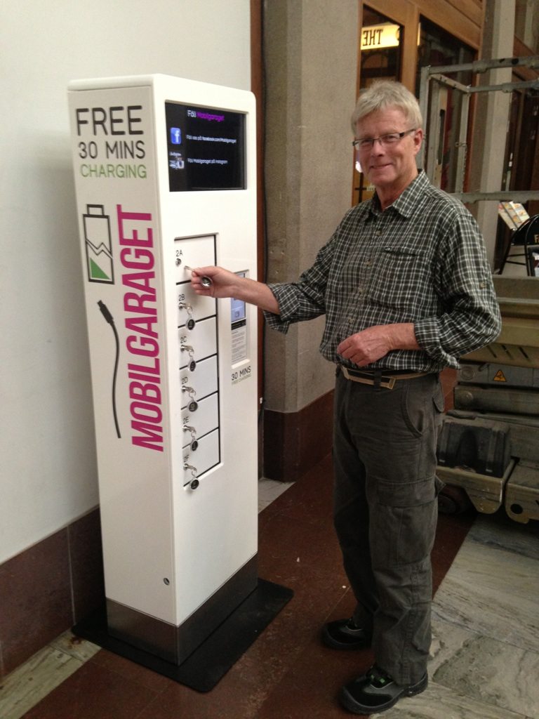 Säker mobilladdning på Stockholms Centralstation