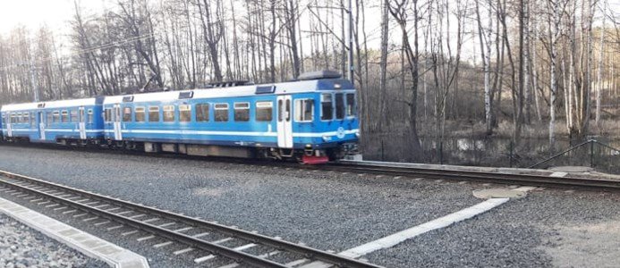 Provkörning på nya Roslagsbanan