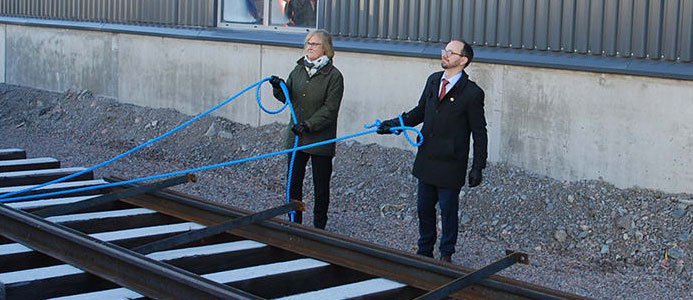 Startskottet för ny järnväg till hamnen