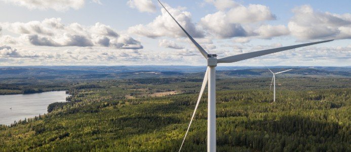 Vindpark i Ludvika färdigbyggd