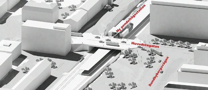 Här byggs nya pendeltågsstationen