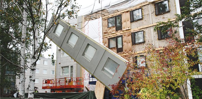 Flerfamiljshus renoverades till passivhus på rekordtid