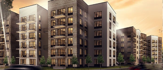 Illustration över bostäder i Kalmar.