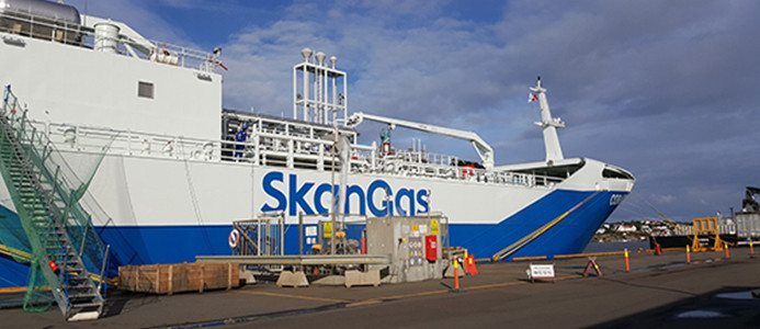 Europas första byggda LNG-bunkerfartygs jungfruresa