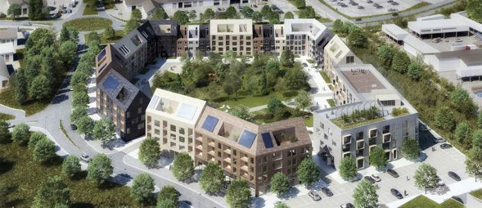 Ny stadsdel i Växjö ger 190 nya lägenheter