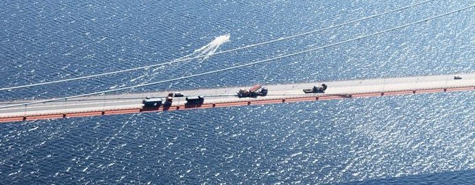 Skanska asfalterar nya Sundsvallsbron