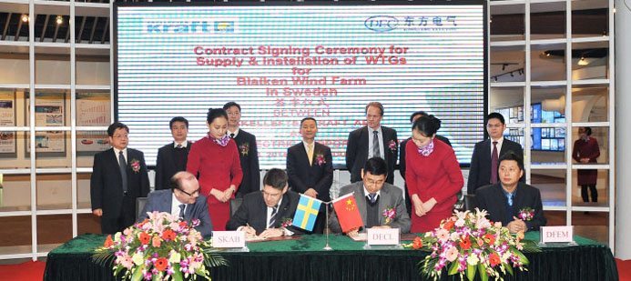 Stor vindkraftsorder till kinesisk leverantör