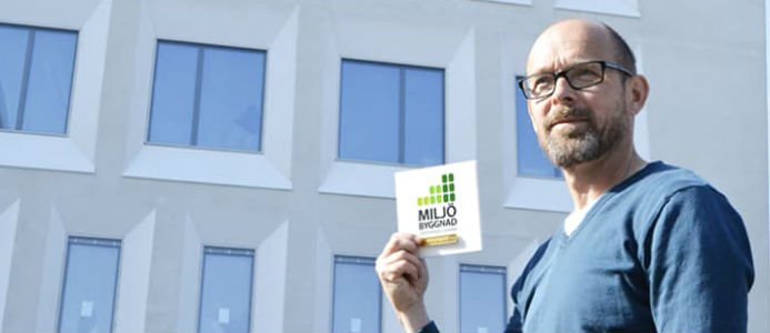 Lars Netzell, biträdande projektchef vid bygget av Framtidens Sös, är nöjd med certifieringen. Foto: Helle Ambrén.