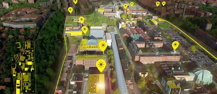 En av Sveriges solcellstätaste stadsdelar