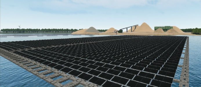 Energijättens första flytande solcellspark