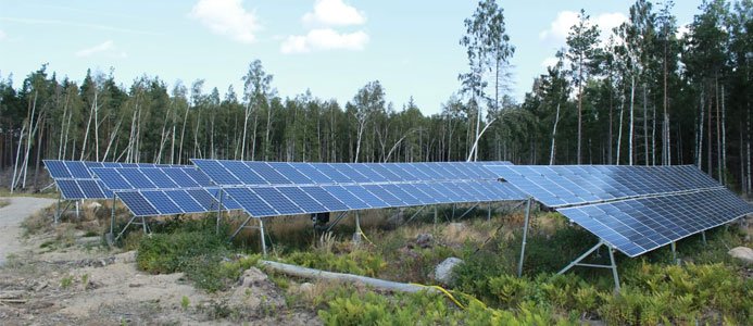 Solcellsparken i Kjula.