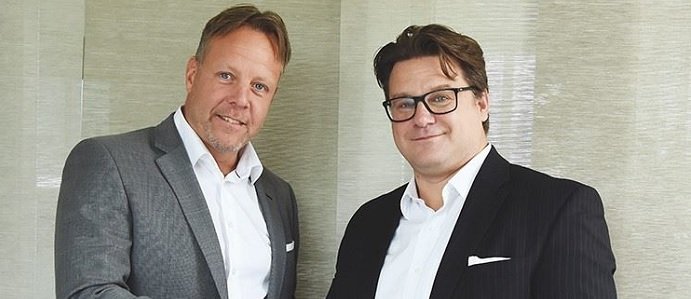 Mattias Lundgren SSM och Mikael Bölander Mecon Bygg