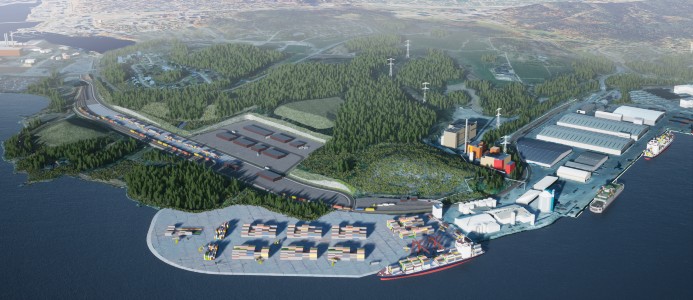 Bygget av ny logistikpark flyter på i rask takt