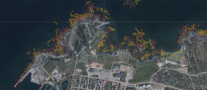 Sveriges strandlinje är kartlagd