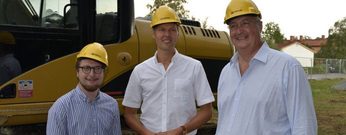 Spaden i marken för nya studentbostäder