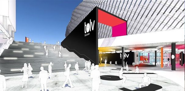 Ny social scen vid Stockholmsarenan