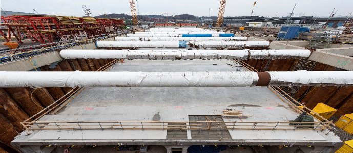 Sjösättning av Marieholmstunnelns första del