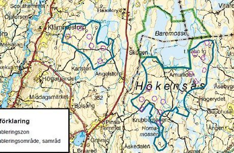 Ansökan för vindkraftsanläggning vid Hornamossen